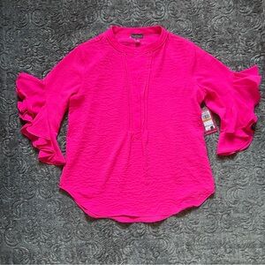 VINCE CAMUTO Garden Romance Hot Pink Top PS